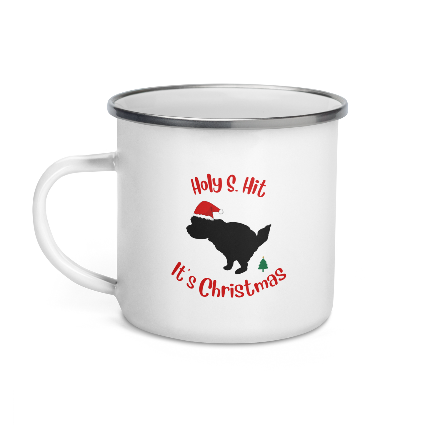 Holy S. Hit it's Christmas - Terrier Enamel Mug